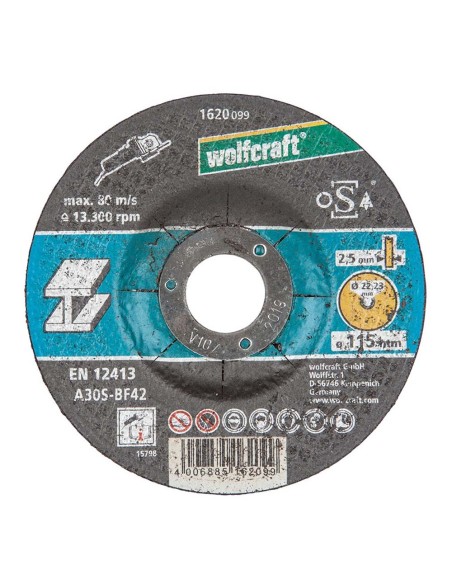 E3/82628 DISCO DE CORTE PARA METAL Ø 115 x 25 x 2223MM. 1620099 WOLFCRAFT