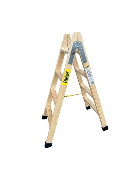 ESCALERA DE MADERA 4 PELDAÑOS 114cm PLABELL