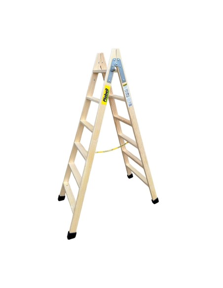 ESCALERA DE MADERA 6 PELDAÑOS 164cm PLABELL