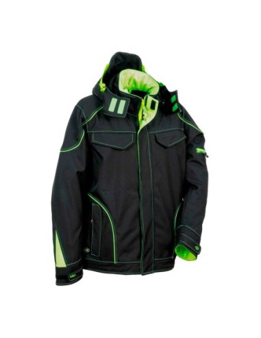 E3/80631 CAZADORA SOFTSHELL TECKA NEGRO LIME COFRA TALLA 50