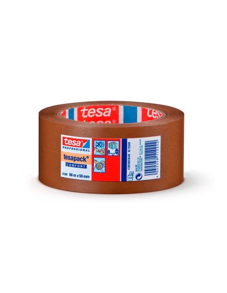 E3/47068 CINTA DE EMBALAR PVC RUGOSO MARRON 66M X 50MM 4100 TESA