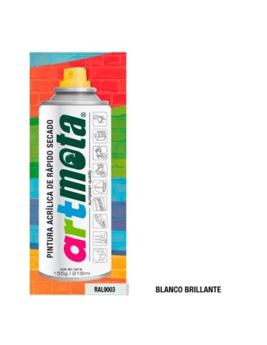 E3/39903 SPRAY BLANCO MATE RAL9003 216ML MOTA LA05