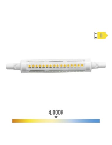 BOMBILLA LINEAL LED 118mm R7s 9W 1100lm 4000K LUZ DIA  Ø15x118cm EDM