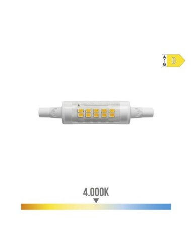 BOMBILLA LINEAL LED 78mm R7s 5.5W 600lm 4000K LUZ DIA Ø15x78cm EDM