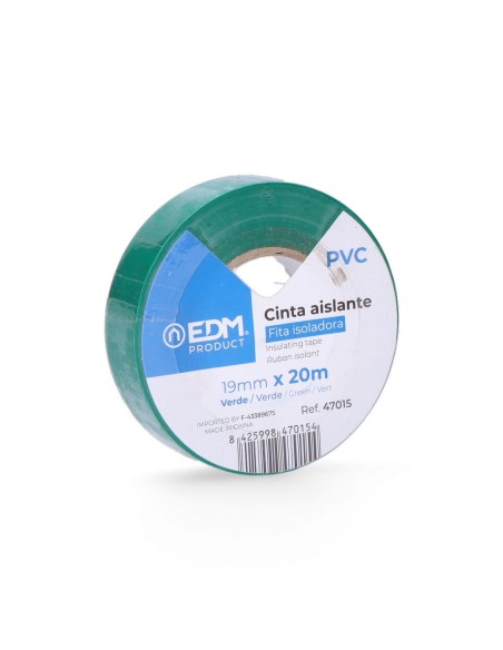 E3/47015 CINTA AISLANTE 20m x19mm VERDE EDM