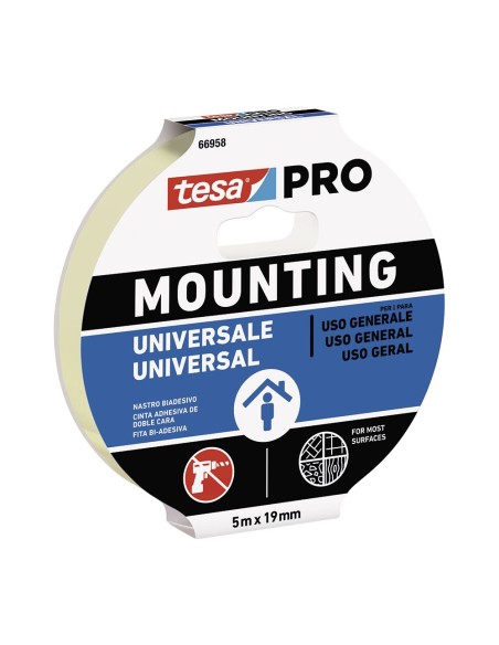 E3/47268 CINTA DOBLE CARA MOUNTING PRO UNIVERSAL. 5m x 19mm 66958 TESA