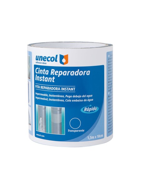 CINTA REPARACION INSTANT 10cm x 15m TRANSPARENTE A7711 UNECOL