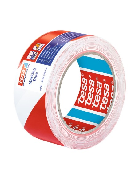 E3/47058 CINTA DE BALIZAR ADHESIVA   ROJO/BLANCO 33M X 50MM 60760 TESA