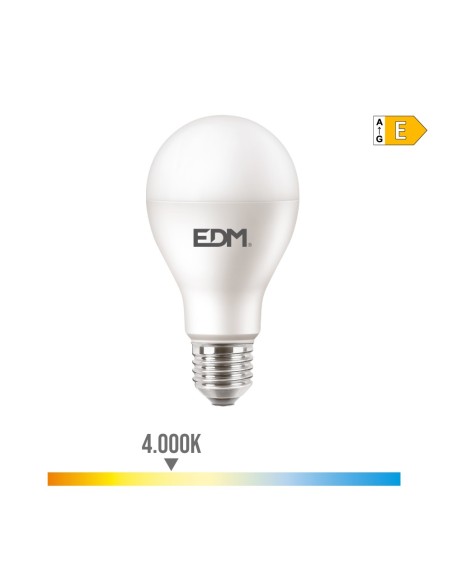 BOMBILLA ESTANDAR LED E27 15W 1900 lm 4000K LUZ DIA Ø68x128cm EDM