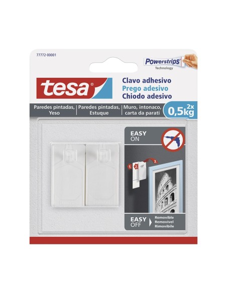 E3/47278 CLAVO ADHESIVO HASTA 0.5kg PARA PARED PINTADA TESA