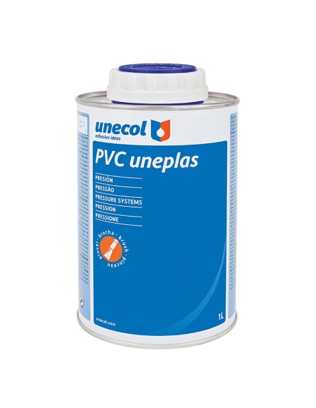 PVC UNEPLAS BOTE METÁLICO 1L CON PINCEL A2040 UNECOL