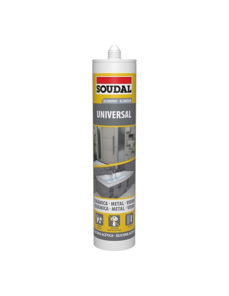 E3/96415 SILICONA UNIVERSAL ALUMINIO 280ML 115924 SOUDAL