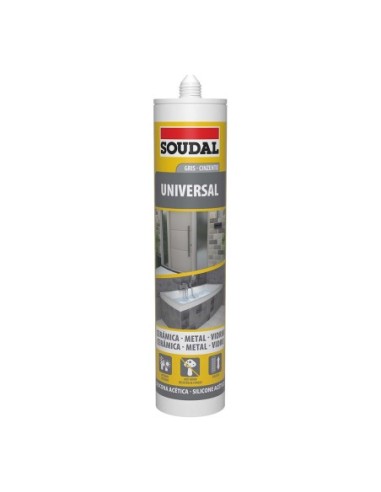 E3/96414 SILICONA UNIVERSAL GRIS 280ML 115927 SOUDAL