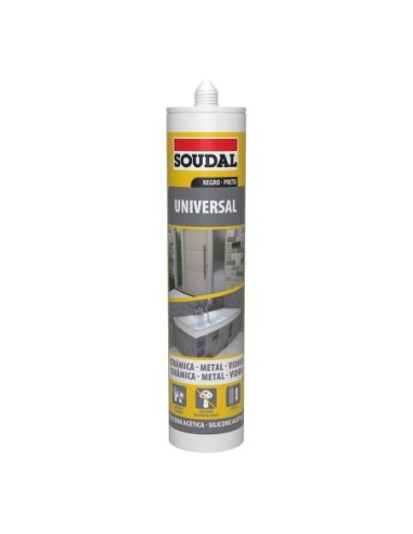 E3/96413 SILICONA UNIVERSAL NEGRA 280ML 115926 SOUDAL