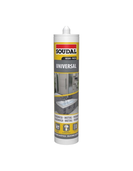 E3/96413 SILICONA UNIVERSAL NEGRA 280ML 115926 SOUDAL