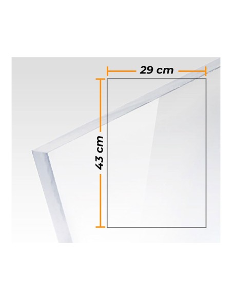 E3/02484 PLACA METACRILATO TRANSPARENTE COLADA 3mm - 29x43cm. COMPOSSAR