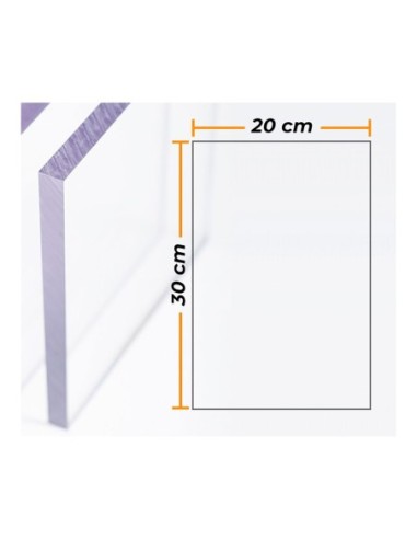 E3/02481 PLACA POLICARBONATO TRANSPARENTE 4mm - 20x30cm COMPOSSAR