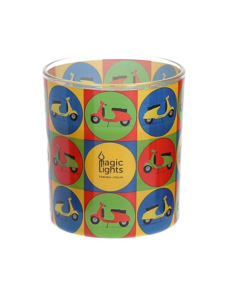 E3/84055 VELA EN VASO POP ART Ø75cm al.84cm MOTO MAGIC LIGHTS