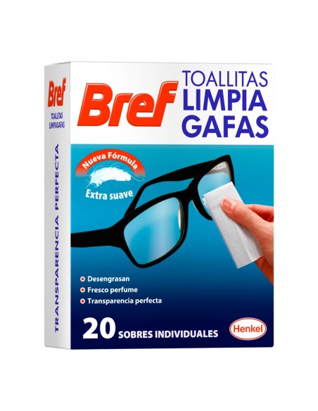 Limpiagafas Bref toallitas 20 uds. (sobres individuales)