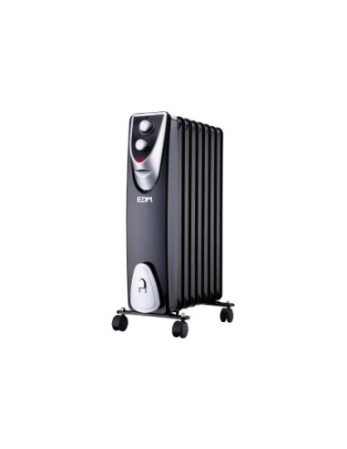 EDM 07127 RADIADOR MODELO "BLACK EDITION" -  SIN ACEITE - (8 ELEMENTOS) - 1500W