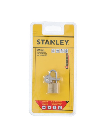 CANDADO DE ARCO 20mm CON LLAVE STANLEY