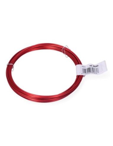 PACK 1uds. ROLLO ALAMBRE ALUMINIO 15mm 5m ROJO