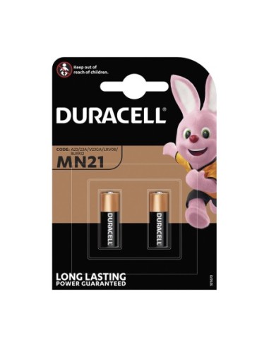 E3/38106 PILA ALKALINA DURACELL SEGURITY MN21 12V (23A) MANDO A DISTANCIA (BLISTER 2 UNID)  Ø103x285mm