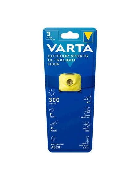 VARTA 36489 LINTERNA CABEZA ULTRALIGHT H30R AMARILLA VARTA