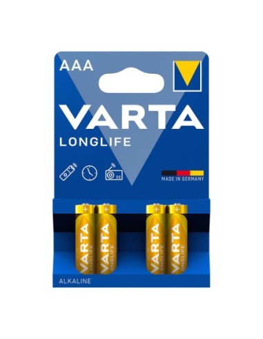 E3/38490 S.OF. PILA ALKALINA  VARTA AAA - LR03 LONGLIFE (BLISTER 4 UNID) Ø105x445mm