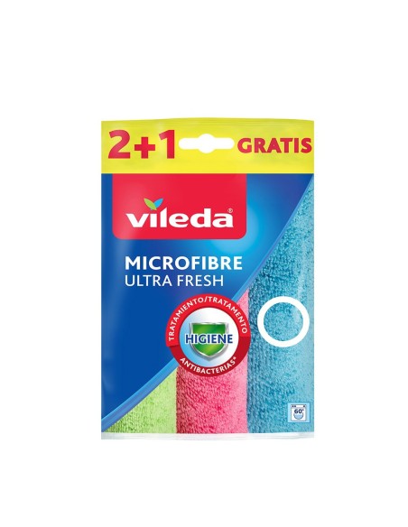 VILEDA 77606 BAYETA MICROFIBRAS ULTRAFRESH 2+1