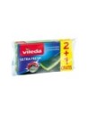 VILEDA 77662 ESTROPAJO ULTRA FRESH CON ESPONJA 2+1 ANTIBACTERIAS