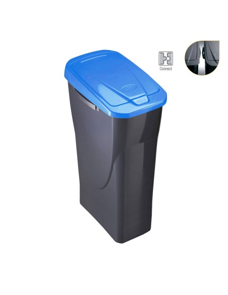 CUBO 25 LITROS ECOBIN CON TAPA COLOR AZUL 215x36x51cm MONDEX