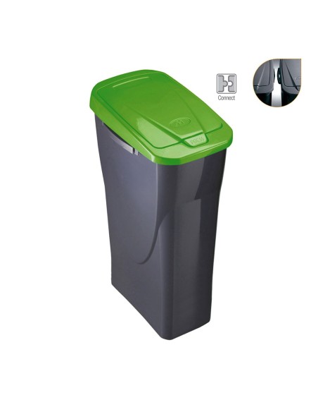 CUBO 25 LITROS ECOBIN CON TAPA COLOR VERDE 215x36x51cm MONDEX