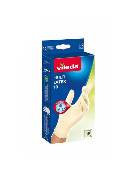 VILEDA 77682 GUANTE MULTI LATEX 10UDS TALLA S/M