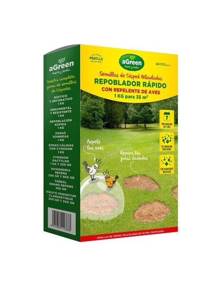 E3/06440 CÉSPED REP. RAPIDO CON REP. AVES 1kg. AGREEN