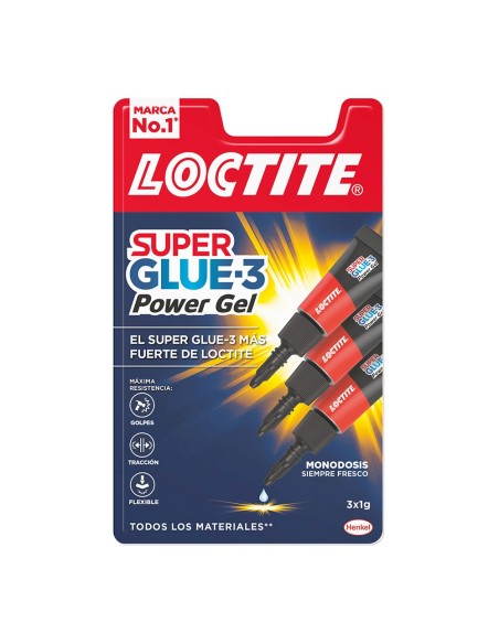 E3/96608 LOCTITE MINI TRIO POWER FLEX 3X1G 2640066 SUPER GLUE