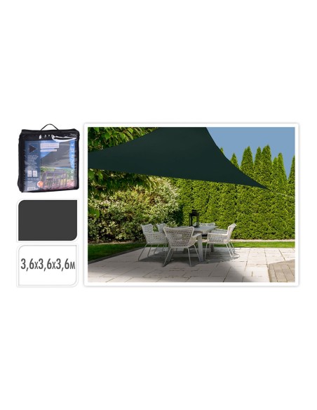 E3/73017 TOLDO DE TELA TRIANGULAR COLOR: GRIS OSCURO 360x360x360cm AMBIANCE