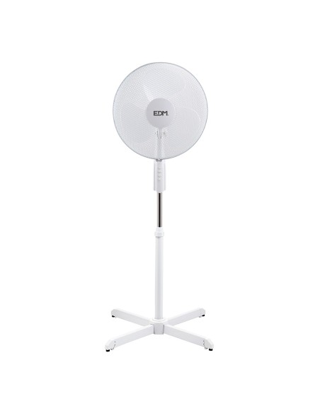 Ventilador de pie de Ø40cm, altura regulable (110 a 130 cm) y 50W