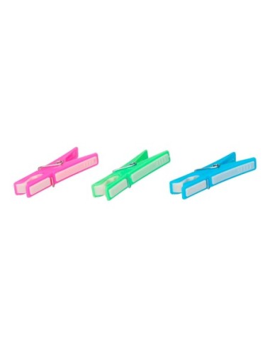 PACK 12 PINZAS DE PLASTICO BI-INYECCION EDM