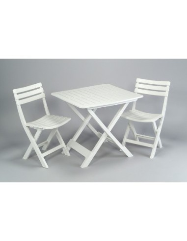 E3/75373 SET DE CAMPING COLOR: BLANCO 44x41x78cm/80x72x70cm MODELO: CAMPING SET PROGARDEN