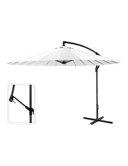 E3/81911 PARASOL EXCENTRICO ALTURA MAXIMA 3m Ø300cm COLOR: BLANCO