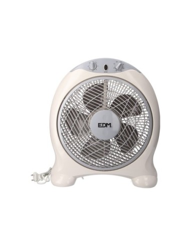 EDM 33951 VENTILADOR BOX FAN BLANCO/GRIS 45W Ø ASPAS 305 cm.