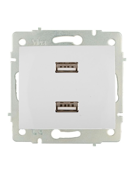 E3/42923 CARGADOR DOBLE USB 230V 5V 4200mA BLANCO DE EMPOTRAR ERP2USB S.EUROPA SOLERA