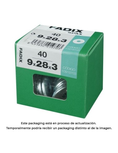 CAJA L 40 uds. ARANDELA ANCHA CINC 90x28x3mm FADIX