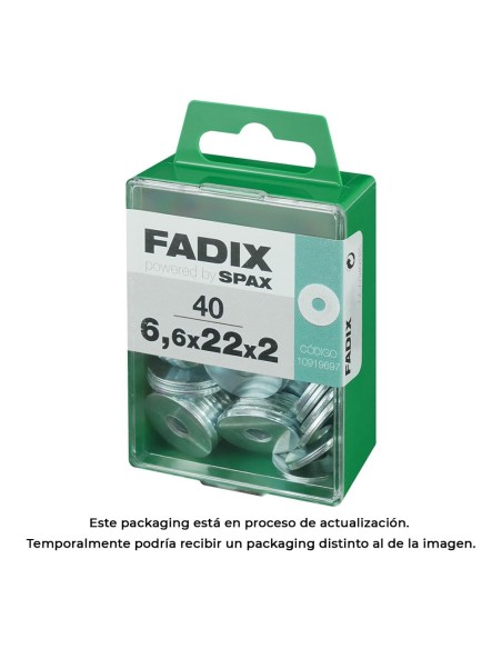 CAJA M 40 uds. ARANDELA ANCHA CINC 66x22x2mm FADIX