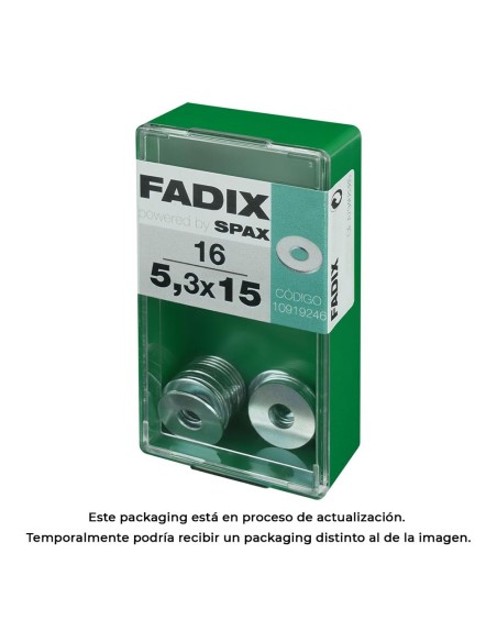 CAJA S 16 uds. ARANDELA PLANA ANCHA CINC 53x15mm FADIX