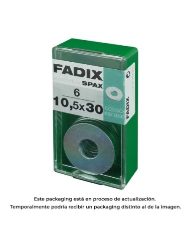 CAJA S 6 uds. ARANDELA PLANA ANCHA CINC 105x30mm FADIX