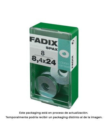 CAJA S 8 uds. ARANDELA PLANA ANCHA CINC 84x24mm FADIX