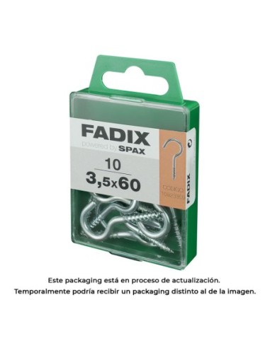 CAJA M 10 uds. HEMBRILLA ABIERTA CINC 35x60mm FADIX