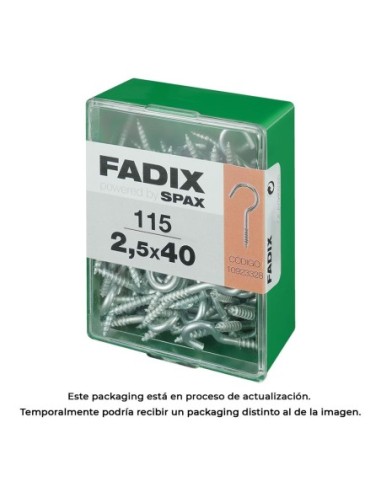 CAJA M 115 uds. HEMBRILLA ABIERTA CINC 25x40mm FADIX